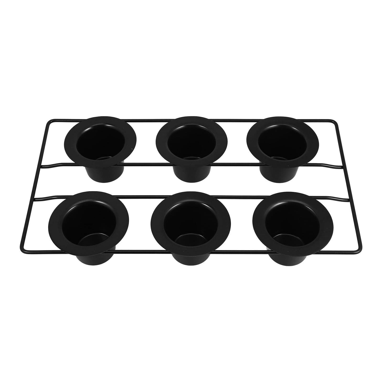 Antihaft 6 tassen Muffinform aus Dickem Schwarzem Kohlenstoffstahl Tiefe Backform für Ofen Pudding und Cupcake Backform für Hobbybäcker