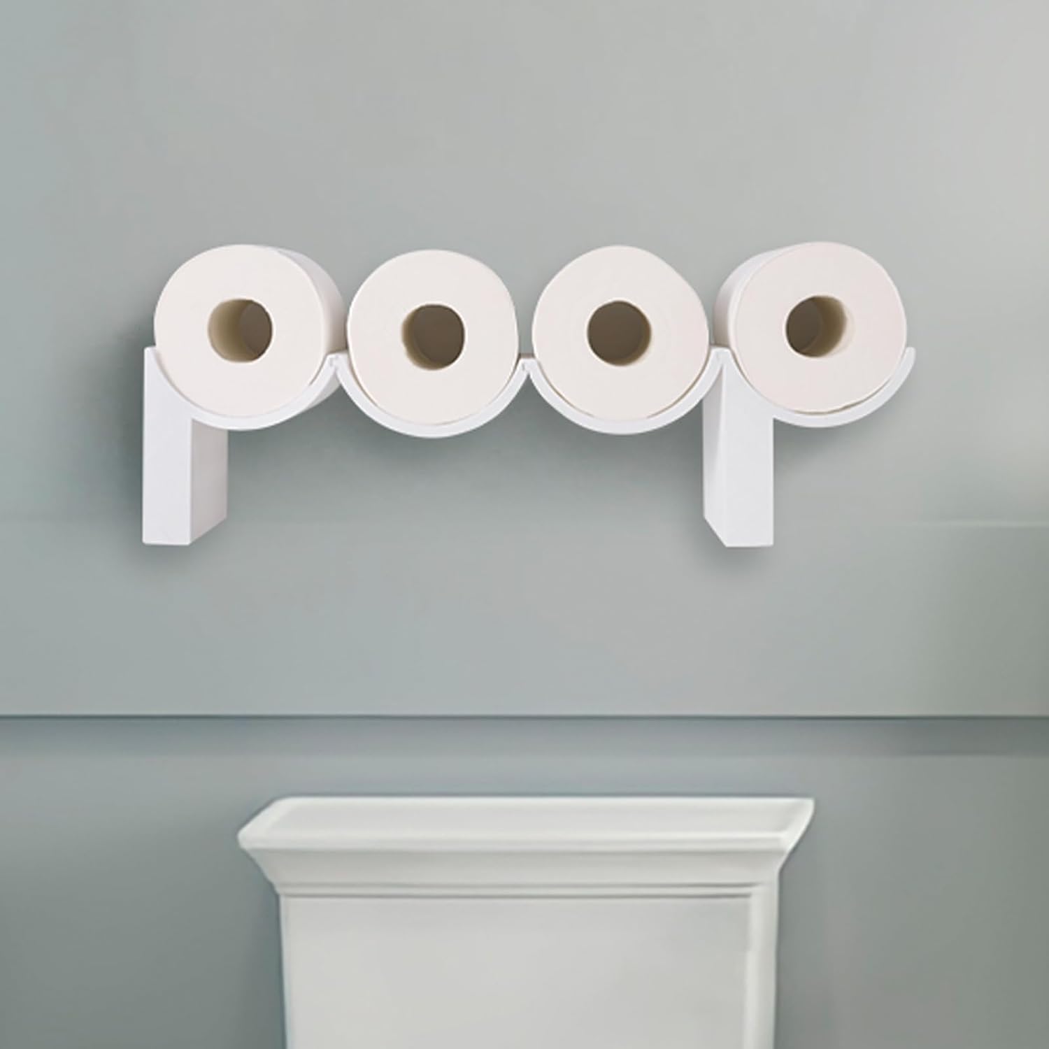 Amazon.com: Poop Toilet Paper Holder Shelf, an Interesting Toilets ...