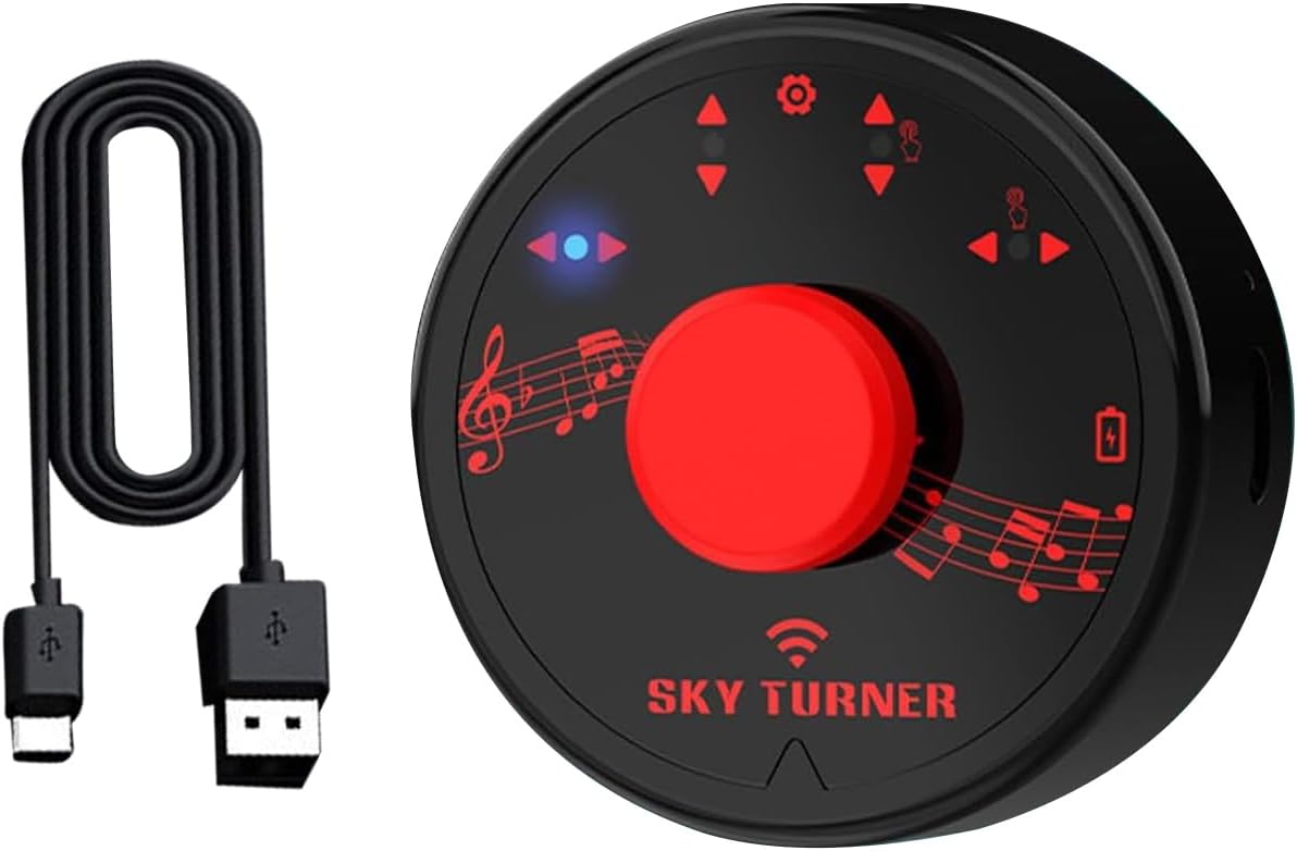 Wireless Page Turner Pedal | Rechargeable App Controller - Rechargeable Hands Free Foot Controller,for Tablets Phones Keyboard Teleprompt Music Control