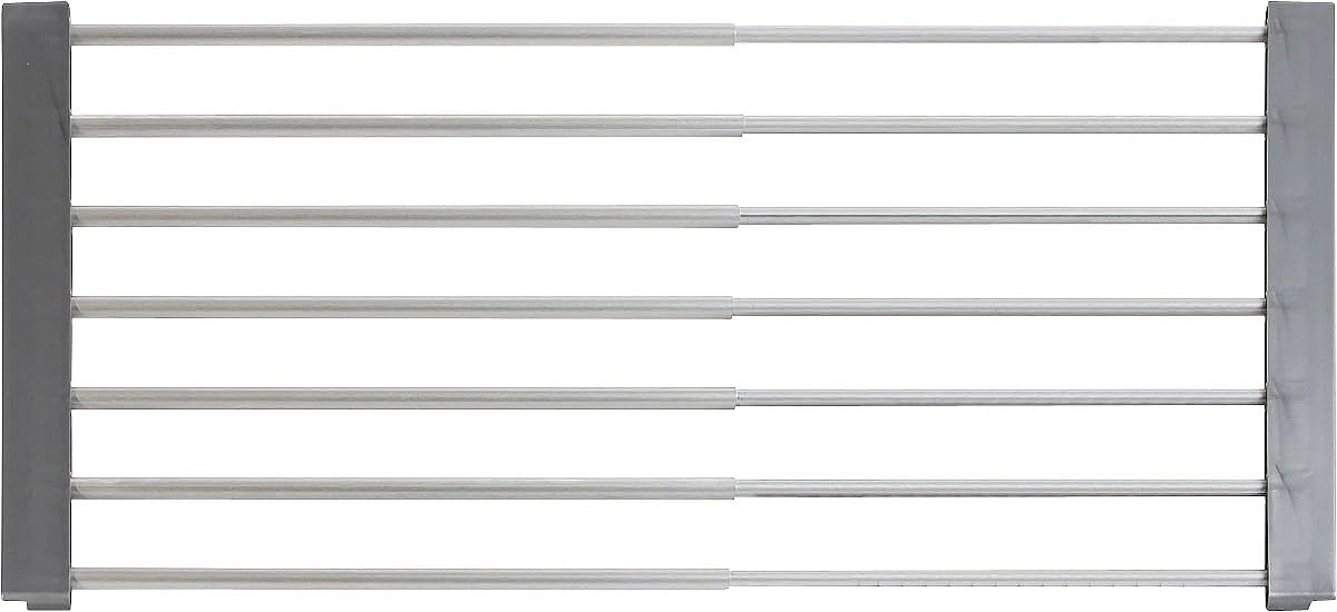 Rosenstein & Söhne Kleiderschrank Organizer: 4er-Set Univ.-Einlegeboden,f. Kühlschrank/Regale,ausziehb. bis 60cm (Einlegeböden Kühlschrank Gitter, Kühlschrank-Teiler-Schiene, Boden)