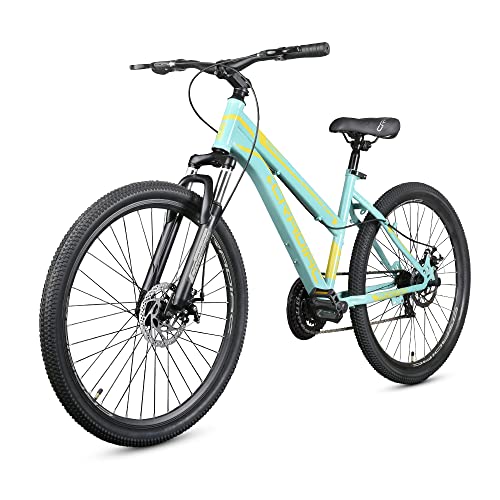 Image of CRADIAC - WONDERCAT 7 Speed Gear Ladies Cycle | 26 inch INCH MTB | Dual Disc Brake | Front Suspension Fork | 16.5 Inch High Performance Steel Frame | for 12+ Years Ladies /Girls