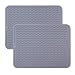 Lot de 2 tapis de séchage en silicone pour comptoir de cuisine, tapis égouttoir de comptoir, résistant à la chaleur, tapis d'évier facile à nettoyer