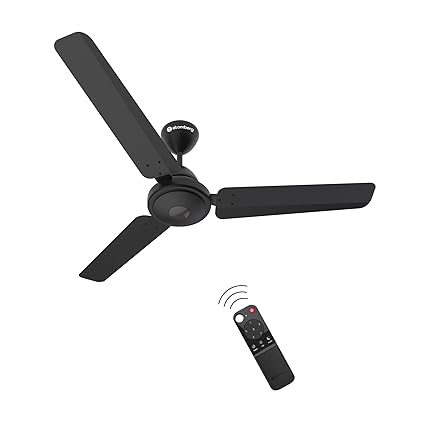 atomberg Efficio 1200mm BLDC Motor 5 Star Rated Classic Ceiling Fans with Remote Control | High Air Delivery Fan with LED Indicators | Upto 65% Energy Saving | 2+1 Year Warranty (Matt Black)