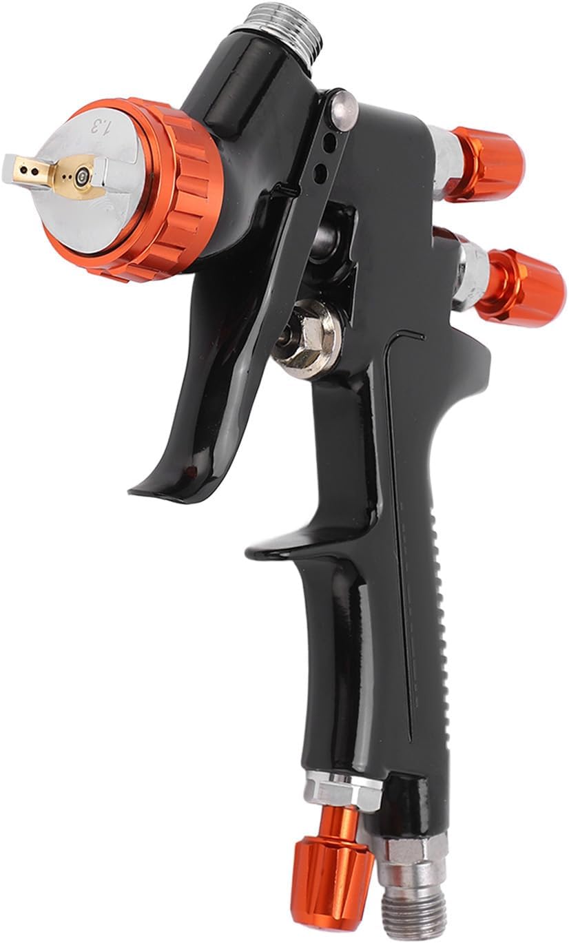 R500 LVLP Air Spray with 1.3mm Nozzles and Air Regulator, Paint Guns Automotive, Car Paint Sprayer, Aluminum Alloy, Brass Paint for Car Primers, Varnish, Paint