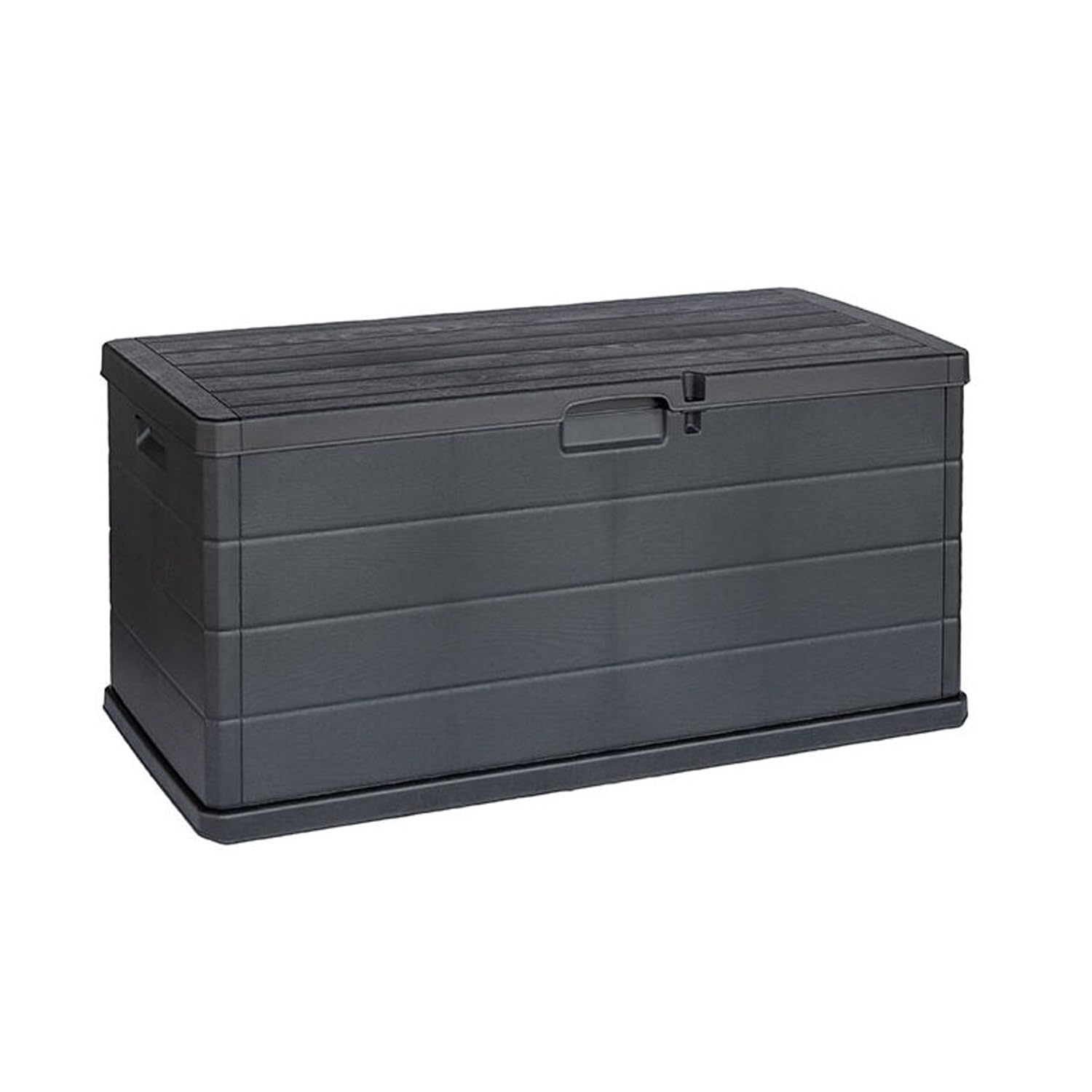 Mirada Rectangular Flip Top Polypropylene Garden Storage Chest, Anthracite, 118 x 59 x 57 cm, 340L