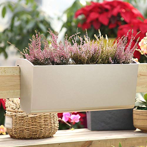 Stylish Simplicity Desktop Decoration Potted Plants Rectangular Wall Hanging Flower Pot, Automatic Water Absorption Flower Pot Lavender Rose Plant Pot White Red Plastic Flower Pot Art Flowerpot, Lsx #TOP2