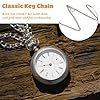 T Bar Pocket Watch Chain, Antique Style Pocket Watch Chain Double Albert Chain Pocket Watch Albert Chain 44cm Classic Pocket Watch Curb Link Key Chain Vintage Metal Pocket Watch Chain(Silver) #2
