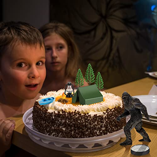 12 Pcs Bigfoot Camping Cake Topper Include Bigfoot Statue Bigfoot Themed Party Cake Decor Camping Cake Decoration Sasquatch Bigfoot Figure For Kids Adults Camper Forest Theme Birthday Party Supplies #TOP4