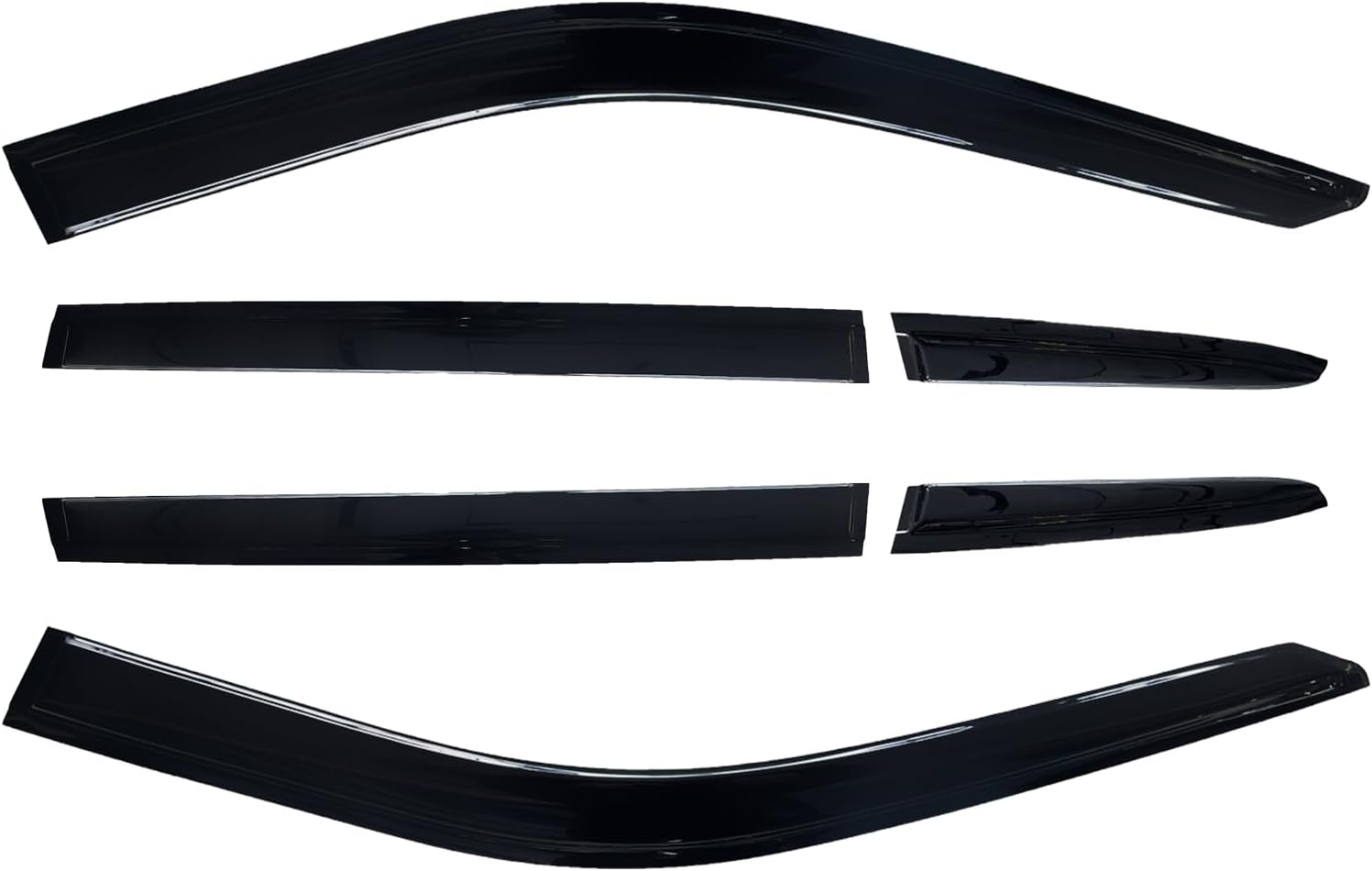 side window visor 6 piece set for toyota highlander 2020 2021 2022 2023 2024 safe rain out-channel guard deflector window deflectors vent deflectors (for highlander 20-24 6-piece)