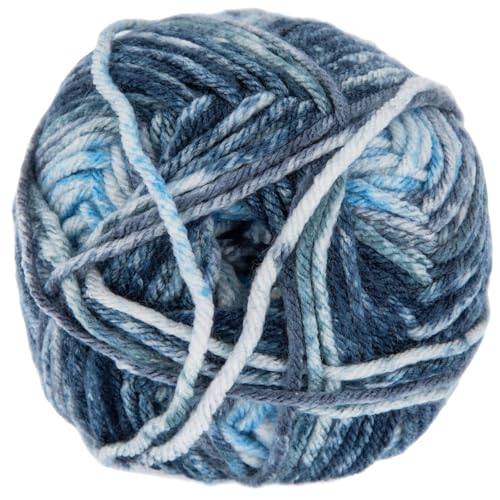 Image of Hobby Lobby Yarn Bee Soft & Sleek Yarn, 906 Denim Blues, Set of 2 | 4 Medium Weight, 100% Low Pill Acrylic, 186 Yards Per Skien