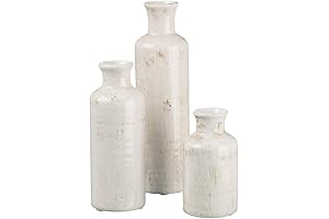 Sullivans White Ceramic Vase Set