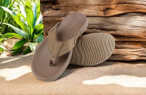 Men's Heavy Duty Soft Summer Beach Sandals Sport Cushion Flip Flops – Arch Support & Comfort Casual Thong Slip On Indoor Outdoor | Durable Non-Slip Sole2