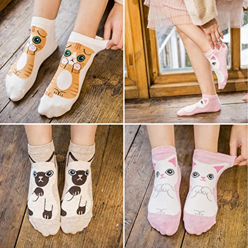 Cat Gifts Socks For Women,Unique Birthday Gifts Cute Animal Socks,Fun Gifts For Her Mom Best Friend Girls 5 Pairs #TOP7
