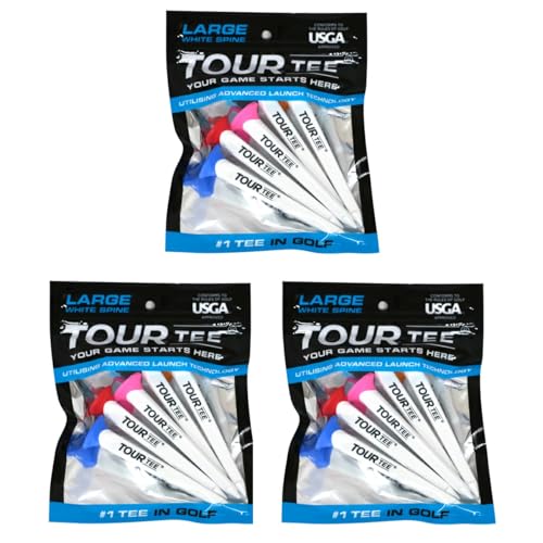 【正規品】【3個セット】 TOUR TEE ツアーティー ラージ 80mm 5本入り×3 T-495