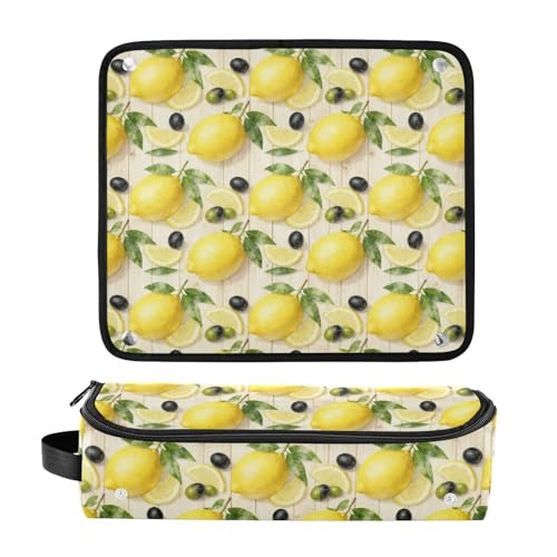 Bolsa de viaje para herramientas de cabello plana de madera de limón y olivo, organizador portátil para planchas, rizadores y accesorios de cabello para mujer, resistente al calor y gran capacidad miniatura 3