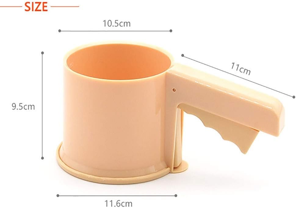 Food Strainers， Plastic Flour Sifter Sieve, Baking Sugar Powder Strainer Kitchen Baking Tools Flour Mesh Filter. Strainer