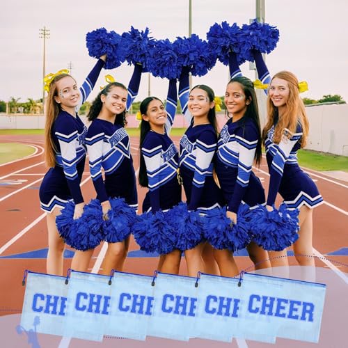 6 Pcs Cheer Bag Cheer Makeup Bag Gifts Zipper Pouch Makeup Case Cheerleader Accessories Snack Bags Bulk for Cheerleading Party Supplies3