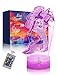 Produktbild Nice Dream Meerjungfrau Nachtlicht für Kinder, 3D Illusion Lampe Kinderzimmer LED Licht, Fernbedienung 16 Farbwechsel Dimmbar, Kinder Schlafzimmer Dekor, Geschenk für Mädchen Junge