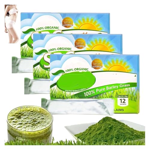 Salveo Barley Grass Powder, 100% Pure and Organic Salveo Well Organic Barley Grass Juice Powder, Boost Your Health Naturally, Excrete Body Waste in Just 2 Weeks (3)