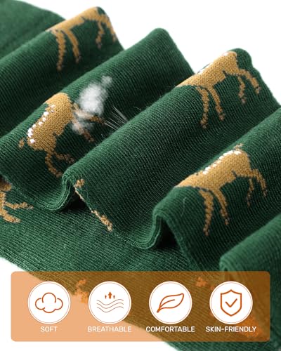 12 Pairs Novelty over the Calf Socks for Men Fun Knee High Holiday Dress Seasonal Cotton Long Socks for Cold Weather Christmas Winter Gift4