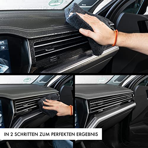 GENTLEMONKEYS Profi Cockpitpflege Auto (500ml) inkl. Mikrofasertuch • Innenraumreiniger für Reinigung & Pflege aller Kunststoffe & Glattleder • Farbauffrischung & Schutz • Auto Reinigungsset