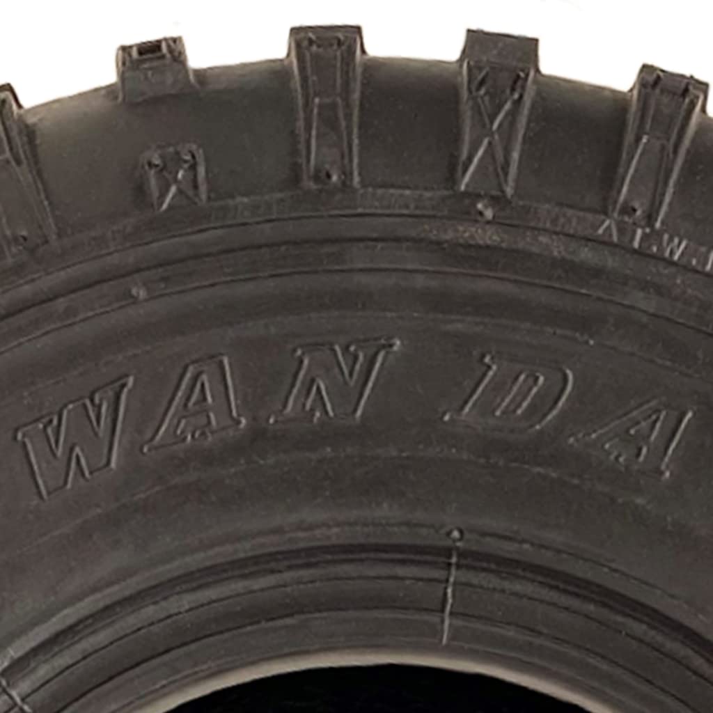 Parnells - 4 Jeux de Pneus Tubeless ATV Knobby, 145/70-6 - 2 Plis P319 Wanda, Diamètre 355 mm, Largeur 140 mm, 75 kg - pour Roues de Remorque Quad, 50 cc 90 cc 110 cc, Marquage E, Légal sur la Route