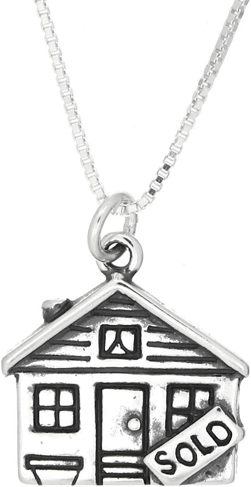 LGU Sterling Silver Realtor House Sold Charm with 16" Necklace