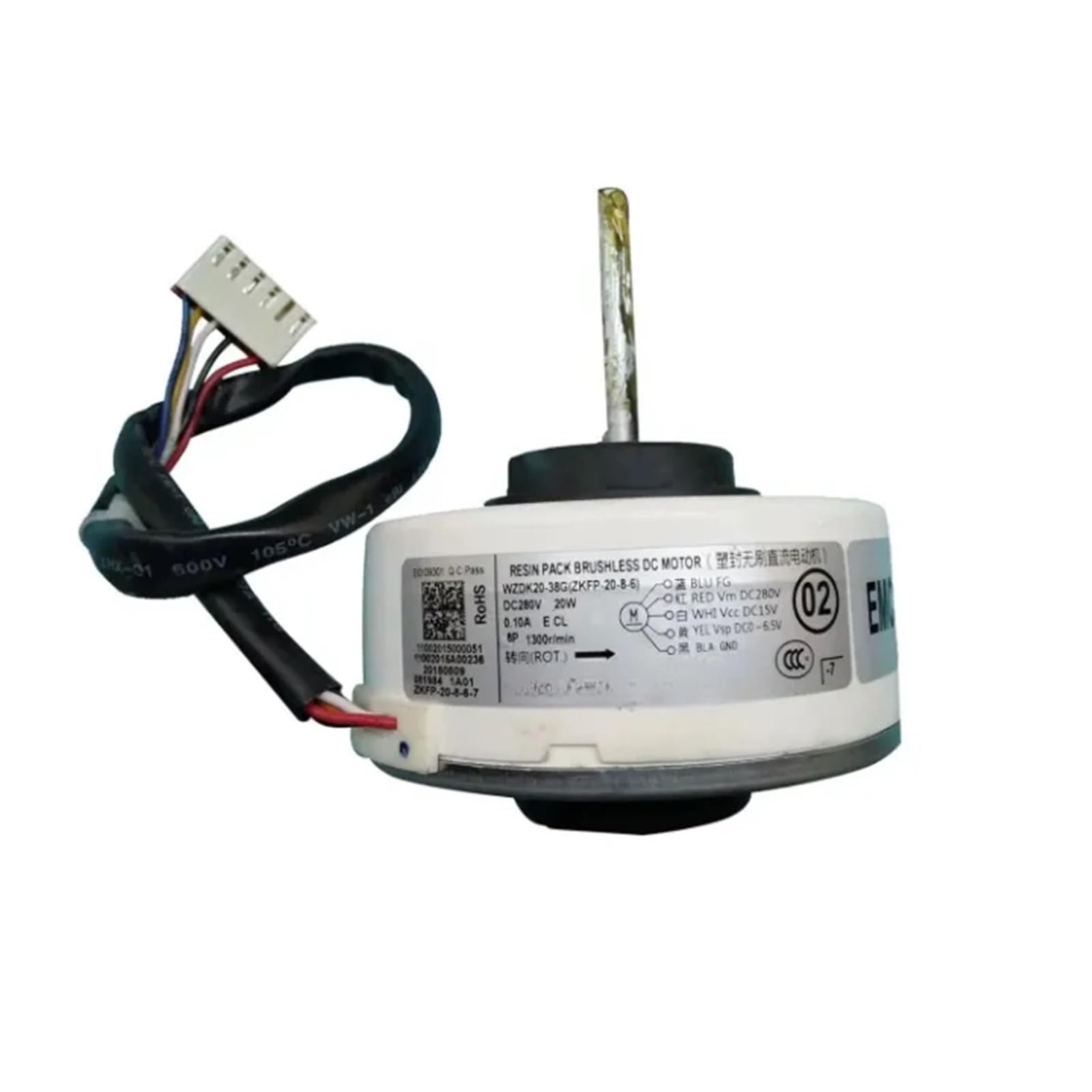 10er-Pack Klimaanlagenmotor WZDK20-38G ZKFP-20-8-6 DC Bürstenloser Lüftermotor, 20 W Inverter-Klimaanlage Bürstenloser DC-Motor