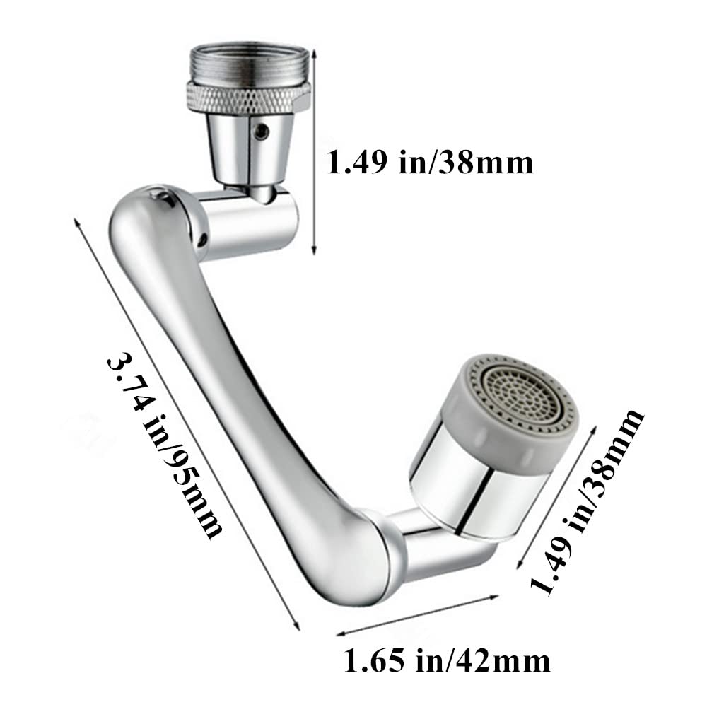 Boquilla Grifo Universal,Atomizador Grifo Adaptador,Aireador Grifo Cocina Ajustable,Aireador del Grifo Latón Ajustable para Fregadero de Cocina o Baño (Dorado)