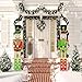 Gisafai 2 Pcs 5ft Large Metal Christmas Nutcracker Outdoor Decoration, Giant Nutcracker Yard Sign with Stakes, Christmas Yard Decor for Garden Pathway Lawn Walkway Holiday Party