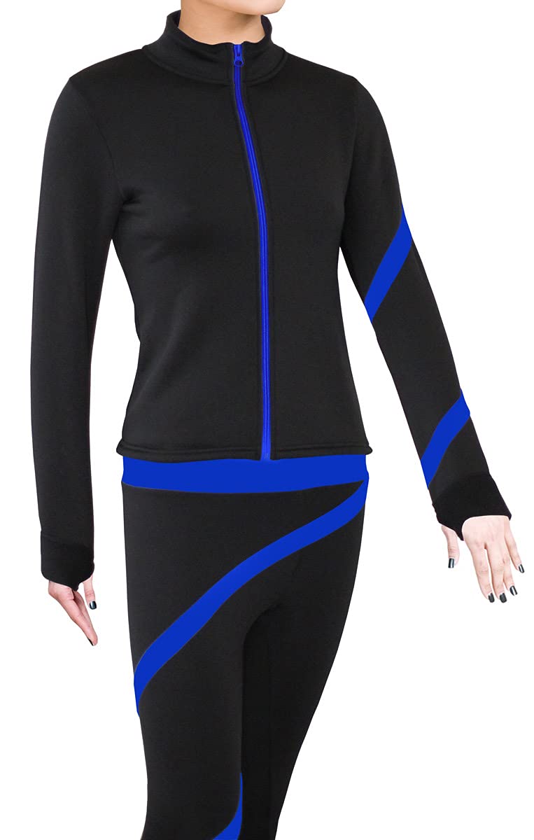 NY2 SPORTSWEAR Figure Skating Polartec Polar Fleece Spiral Jacket - Child Sizes