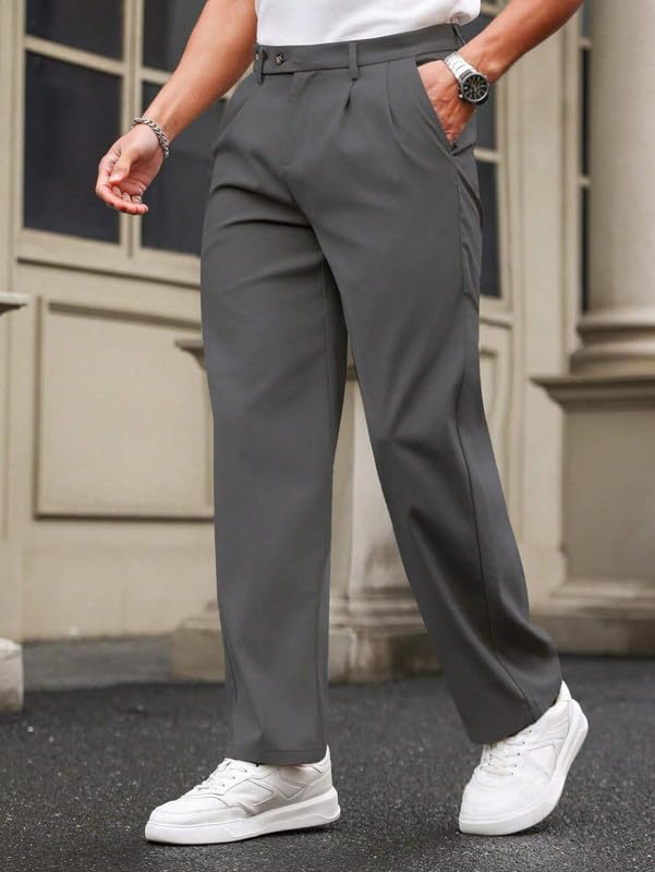 Image of SMOWKLY Men's Regular Dress Pants