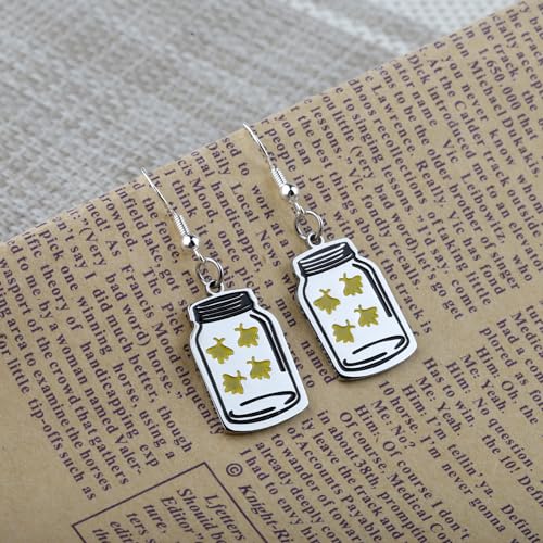CENWA Firefly Earrings Summer Earrings Fireflies Jewelry Fireflies in a Jar Dangle Earrings4