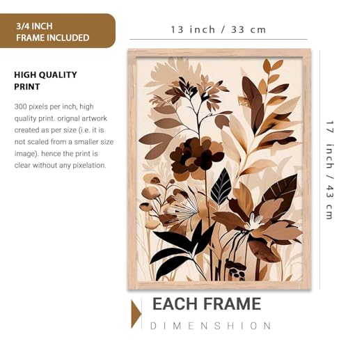 Image of kotart Painting for Wall Decoration - Modern Art Wall Decor Framed Painting for Living Room Bedroom - Framed Wall Posters /Paintings with Frame Set of 3-D (Art 10, 13x17 inch)