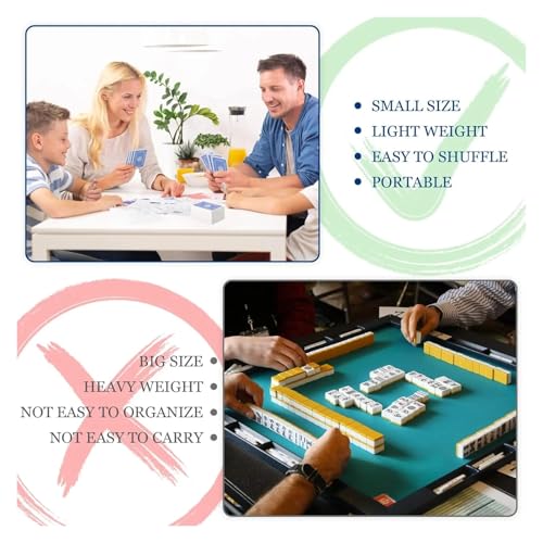 Mahjong Cards Playing Cards Chinese Mah Jongg American Majhong Games Poker miniatura 4
