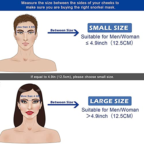 Bairuifu Dry Top Foldable Snorkel Mask Set 180 Degree Panoramic Anti Fog Anti Leak Scuba Diving Mask With Camera Mount Snorkeling Gear For Adults Men Women Youth Kids Large Size Black #TOP4