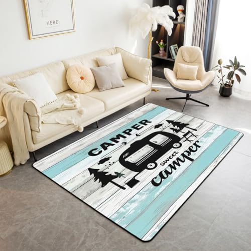 Erosebridal Camper Rv Living Room Rugs Happy Camping Decorative Carpet
