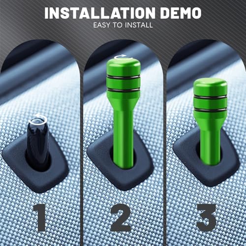 image for HEVLE 4PCS Car Door Lock Knobs, Vehicle Door Lift Bolt, Aluminum Alloy