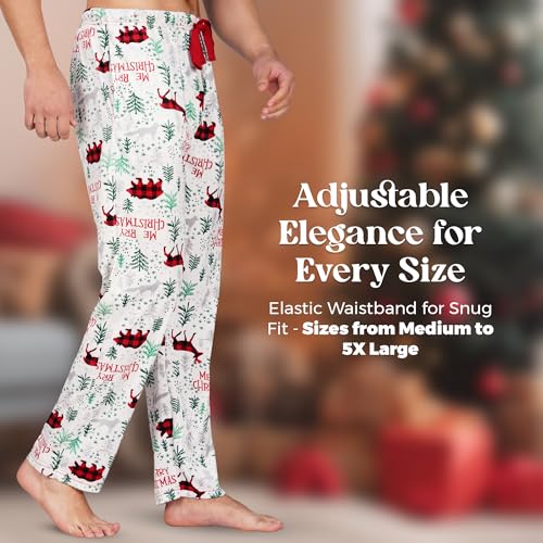 Men’s Holiday Pajama Pants - Cozy Sleep Bottom Pants - Ideal for Christmas4