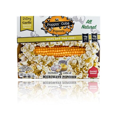 Poppin’ Cobs Microwave Popcorn on the Cob (3) – Healthy,