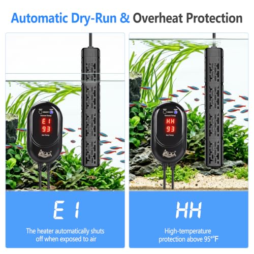 Image of AQQA Submersible Aquarium Heater with Dual Display & Safety Protection 300W