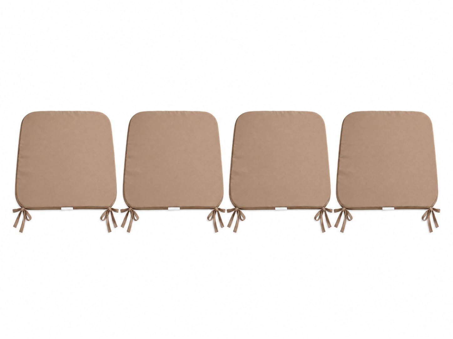 INSAFIANS Square Chair Seat Cushions with Ties 3cm Thick Soft Padded Chair Pads for Dining Kitchen Chairs Pack of 2,4,6 or 8 (Beige - Set of 4) — image 1