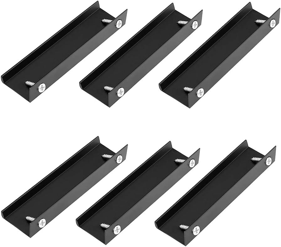 6 Pack Modern Finger Pulls for Flat Drawer Pull Tabs, 15cm/5.9
