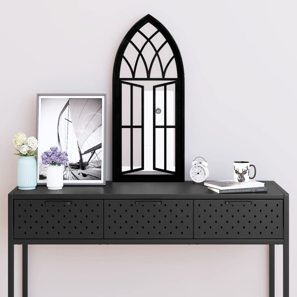 Miroir noir 70 x 30 cm cadre en fer intérieur pour grand miroir mural