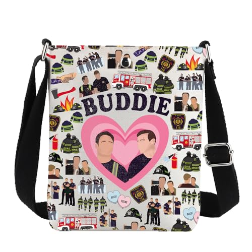 G2TUP Eddie & Buck Crossbody Bag Eddie & Buck Fans Gitfs Firefighter TV Show Gifts Team 118 Gift First Responder Shoulder Bag