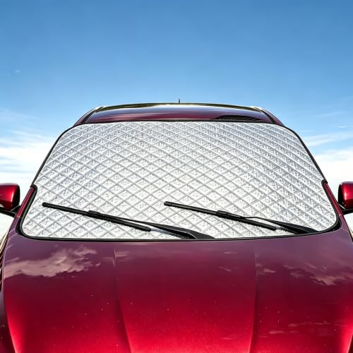 MUVZKQIAN Car Windscreen Cover Winter Snow Ice Frost Summer Sun UV Dust