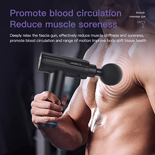 Massage Gun , Massage Gun Deep Tissue, Muscle Massage Gun,Massage Gun for Athletes , Sore Muscle and Stiffness, with 6 Massage Heads and 20 Adjustable Speed