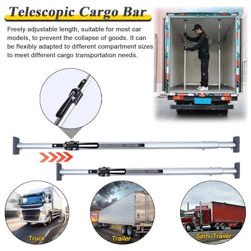 Barra divisoria de carga telescópica ajustable para camión 3