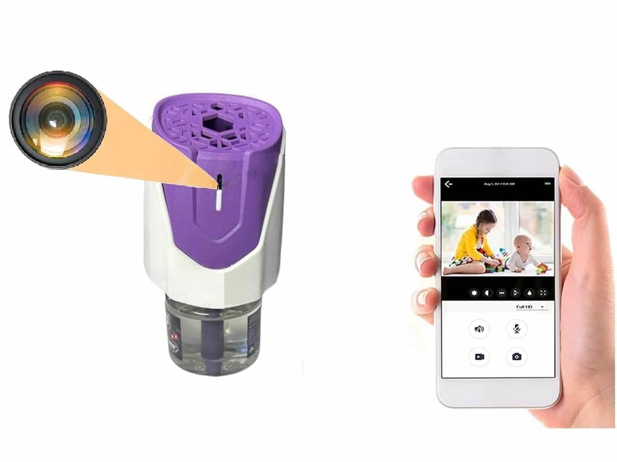 MAYUMI Wi-Fi Spy Camera Mosquito Repellent, 4k Hidden Camera with 32gb Built in Memory with Live Audio and Video, Motion Detection Home Security Nanny Cam, Wireless Wi-Fi Surveillance Camera.-image-6