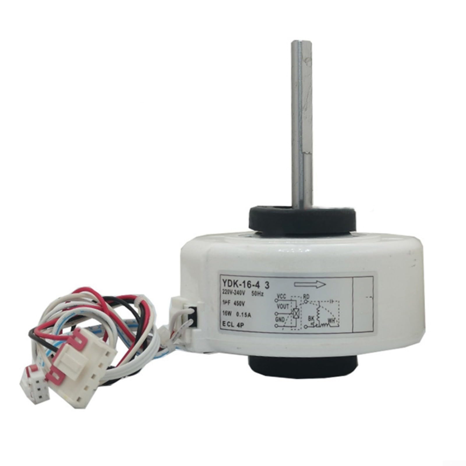 Commande du moteur pour climatiseur intérieur et ventilateur YDK-16-4 compatible avec YDK-14-4 et YDK-16-4G Boîtier ABS blanc pour climatisation intérieure (long)